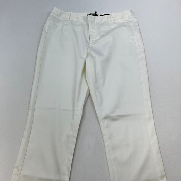 G2000 Woman Skinny Capri Pants Cuffed Off White Size 38 Waist New - Picture 2 of 9